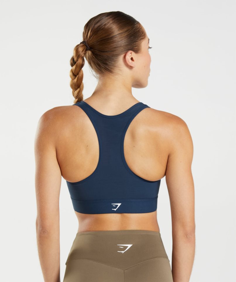 Women's Gymshark Lightweight High Support Sports Bra Navy | CA 15AN8D